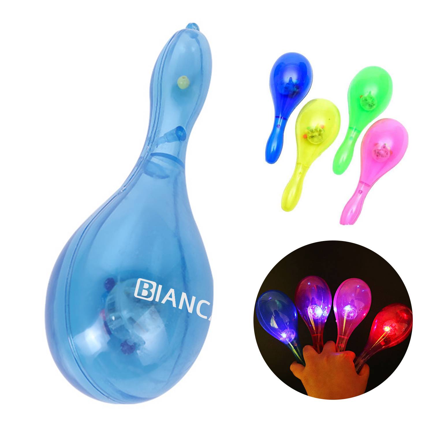 7" Plastic Glitter Maraca 1