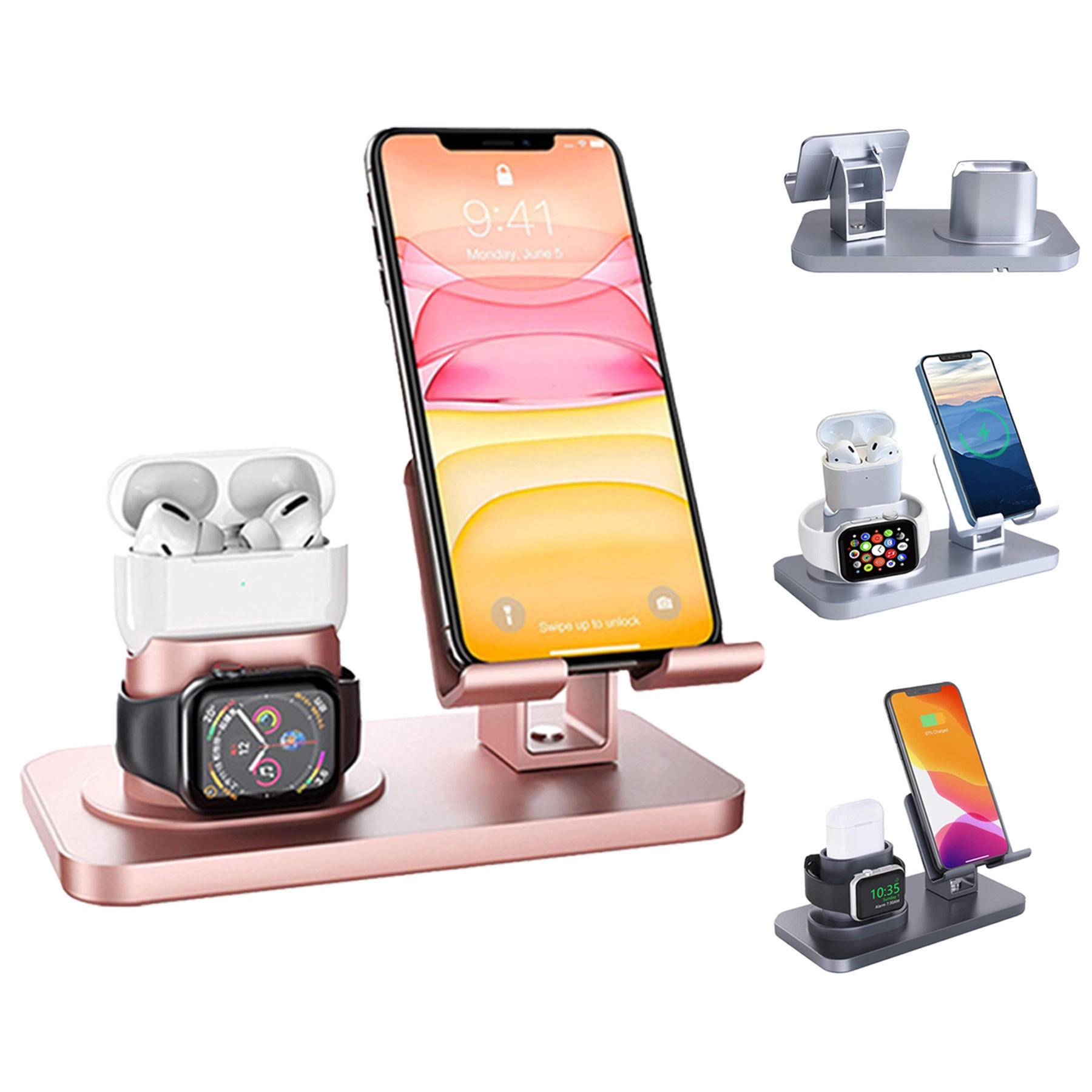 Phone Stand 3 In 1 Wireless Charging Station 2