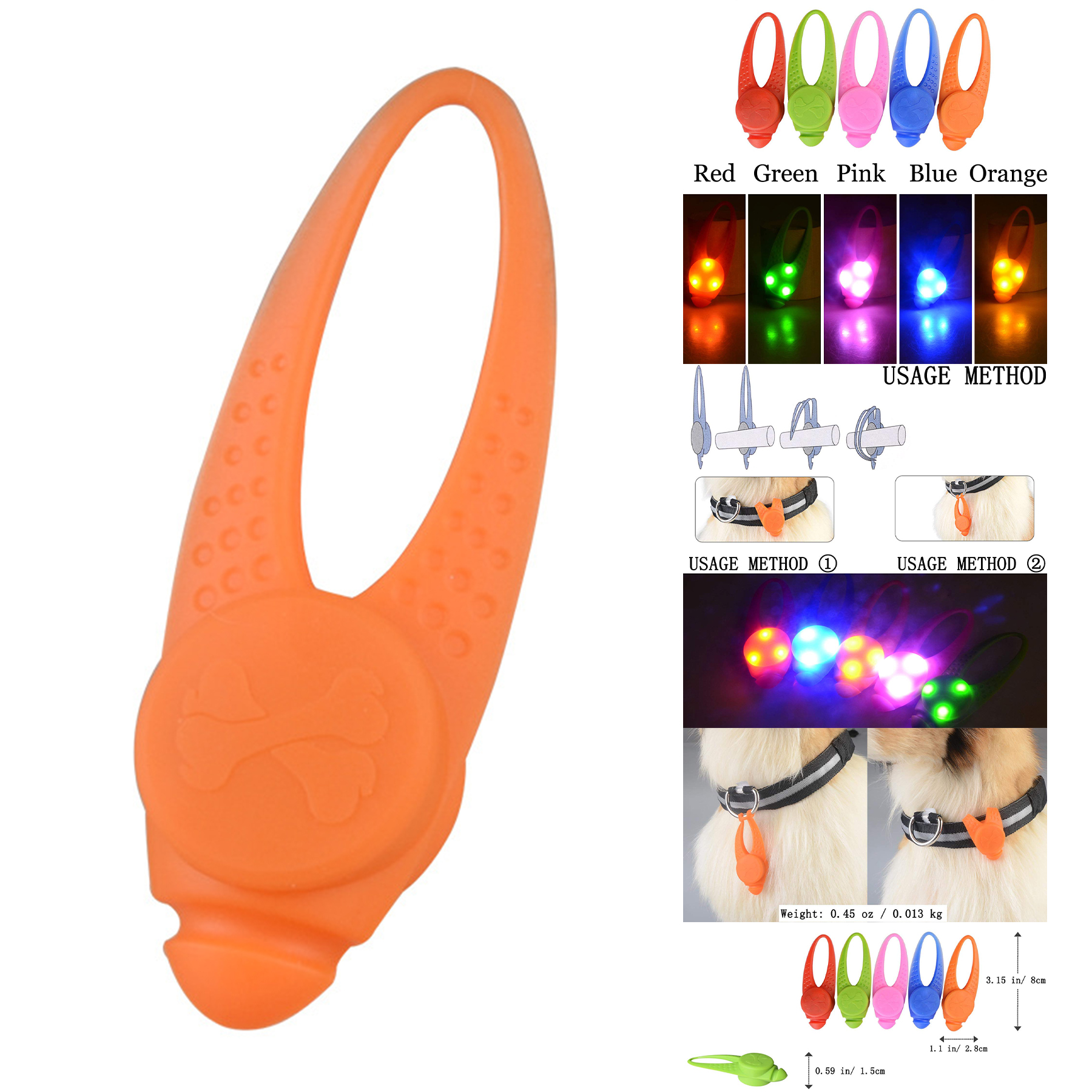 LED Light Up Dog Collar Light 2