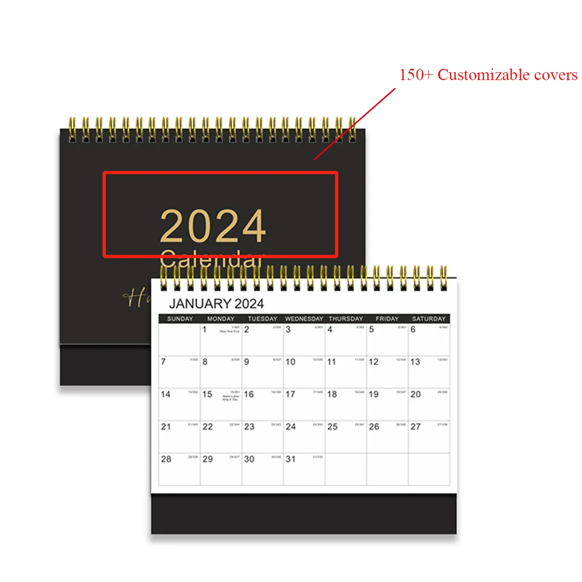 Desk Calendar with Monthly Standing Flipped for Home Office 7