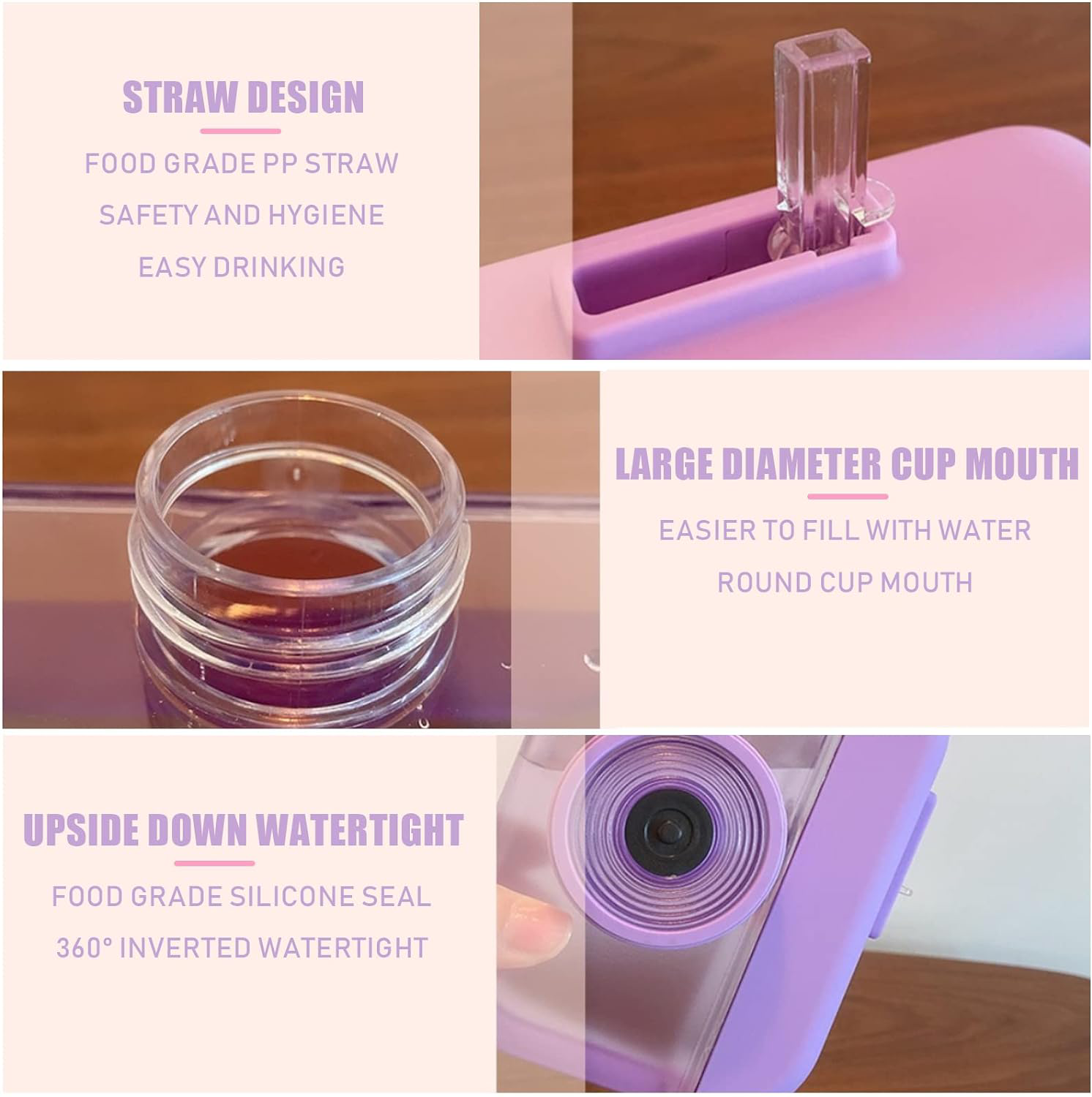 13 Oz Cute Camera Shape Water Bottle With Straw 4