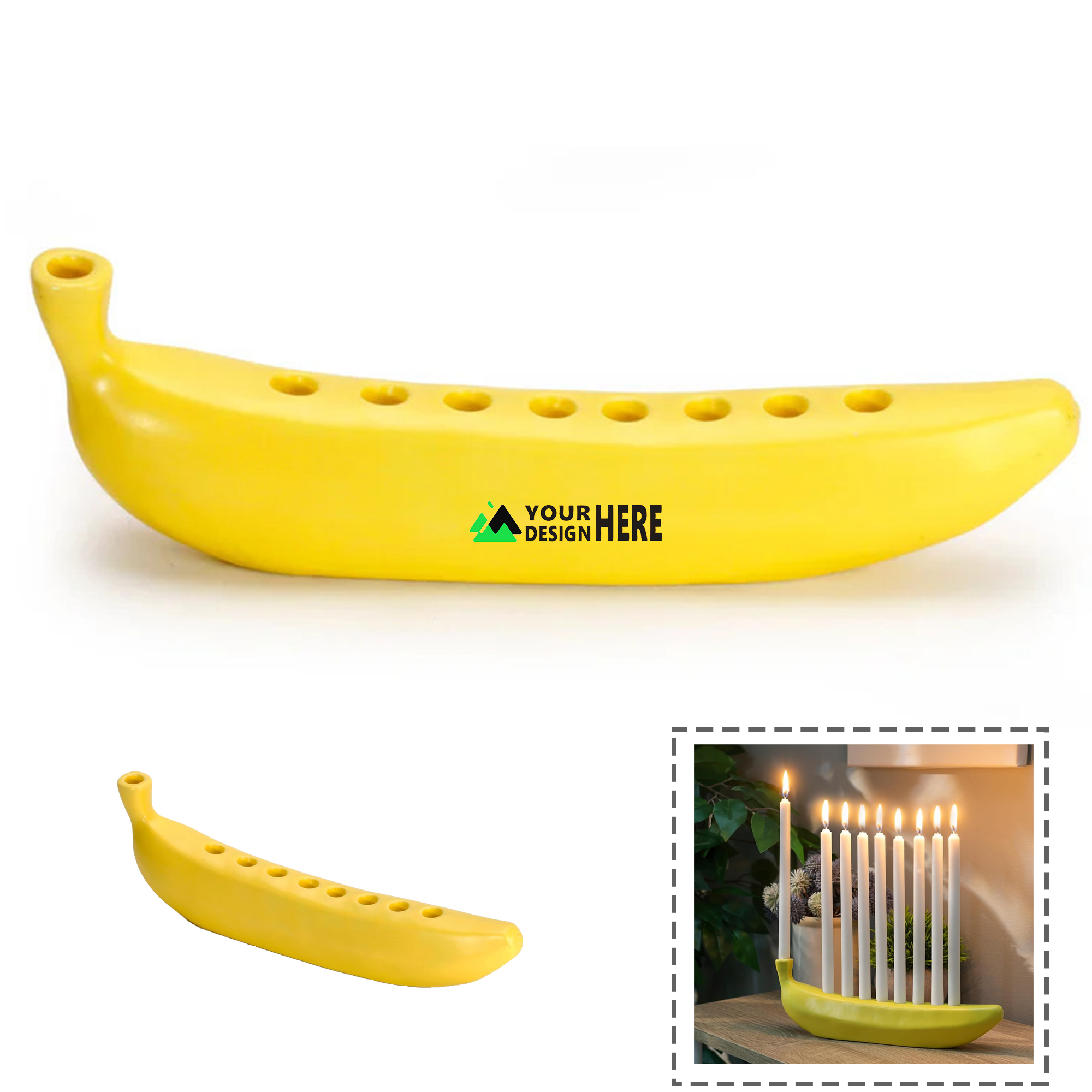 Artistic Ornaments Banana Candle Holder 2