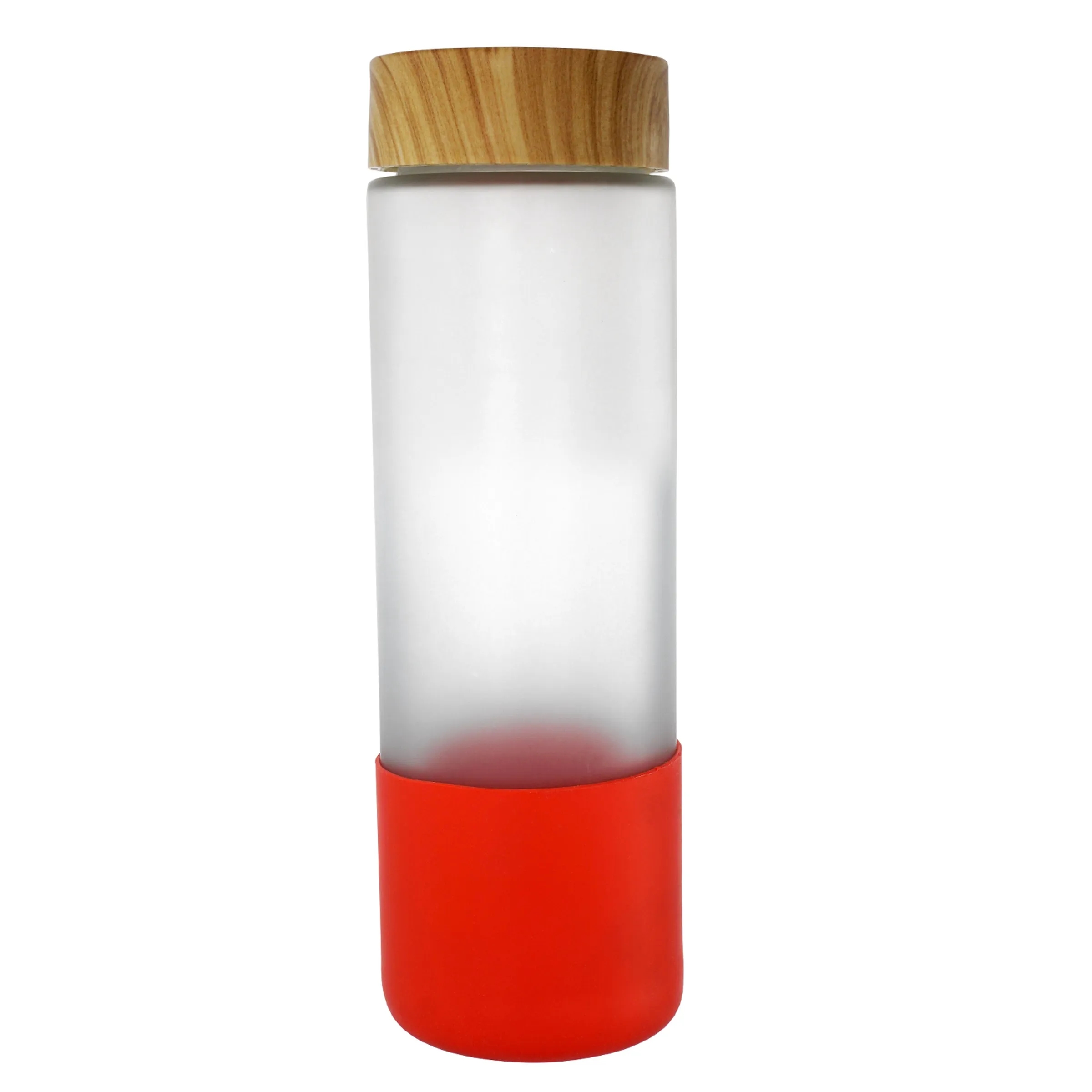 Bamboo Pattern 22 oz. Full Color Frosted Glass Grip Bottle 16