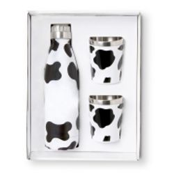 GT-59CW (COW) Stainless Steel Bottle & Tumblers Gift Set 1