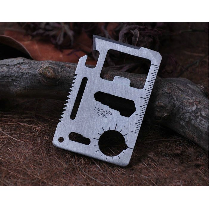 Camping 11 In 1 Tools For Men Beer Opener Survival Tool Credit Card Size Fits For Wallet Pocket 3