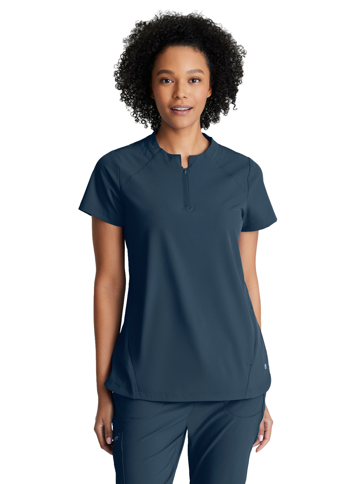 Barco One - Women's Two-Pocket Banded Zip-Collar Flux Scrub Top 11