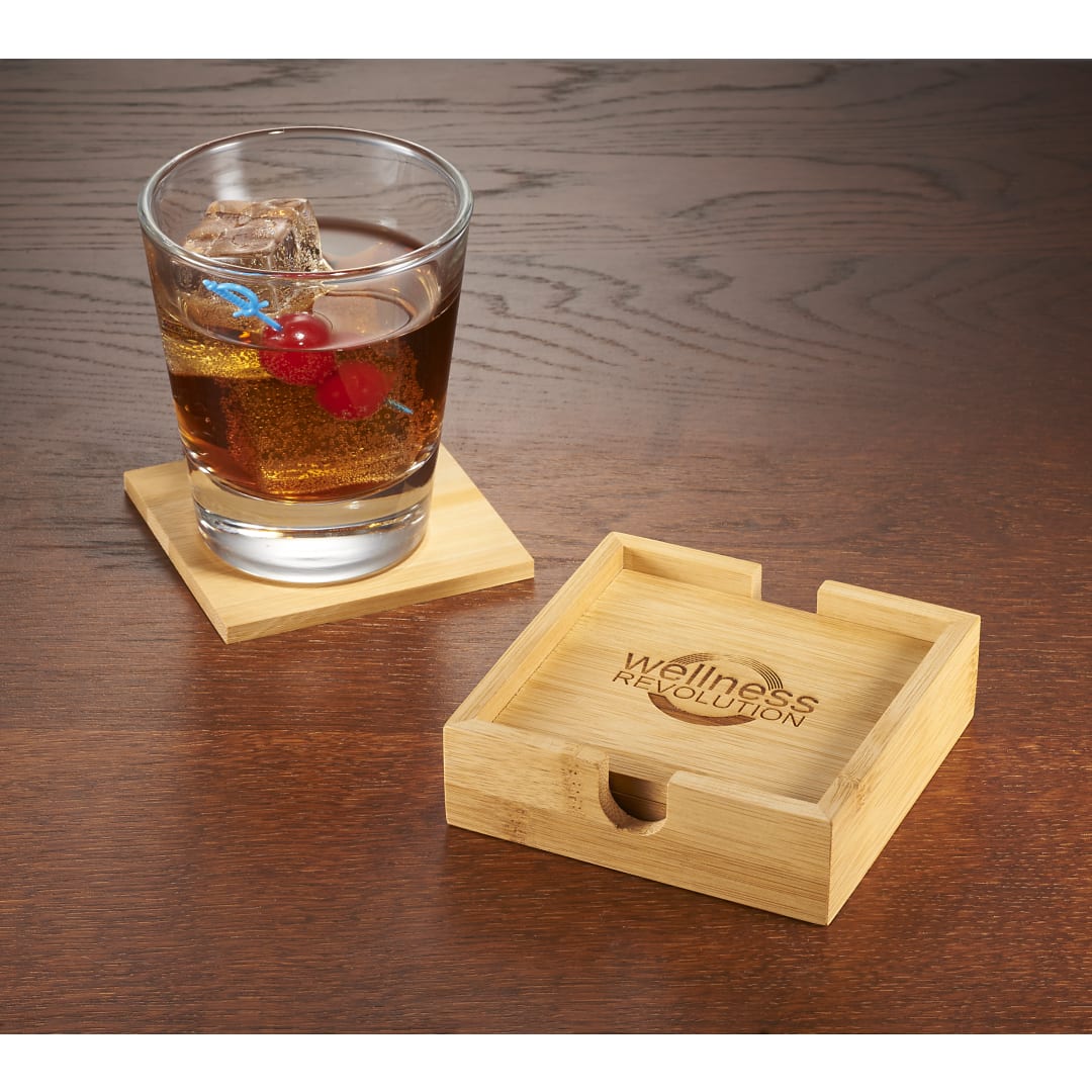 Bamboo Coaster Set 34