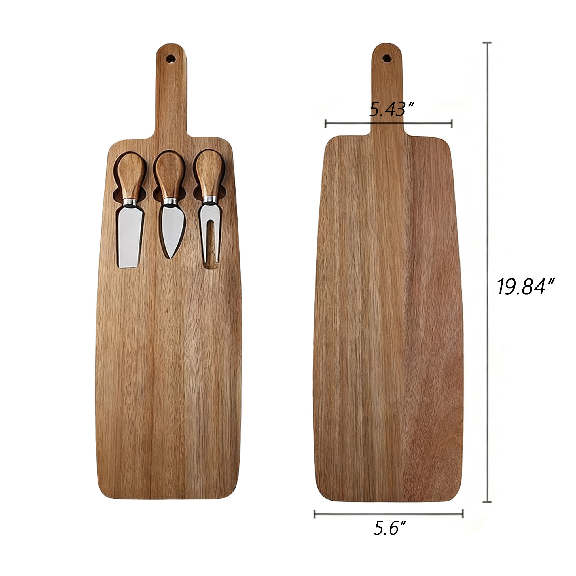 Wood Cheese Board Set of 4 3