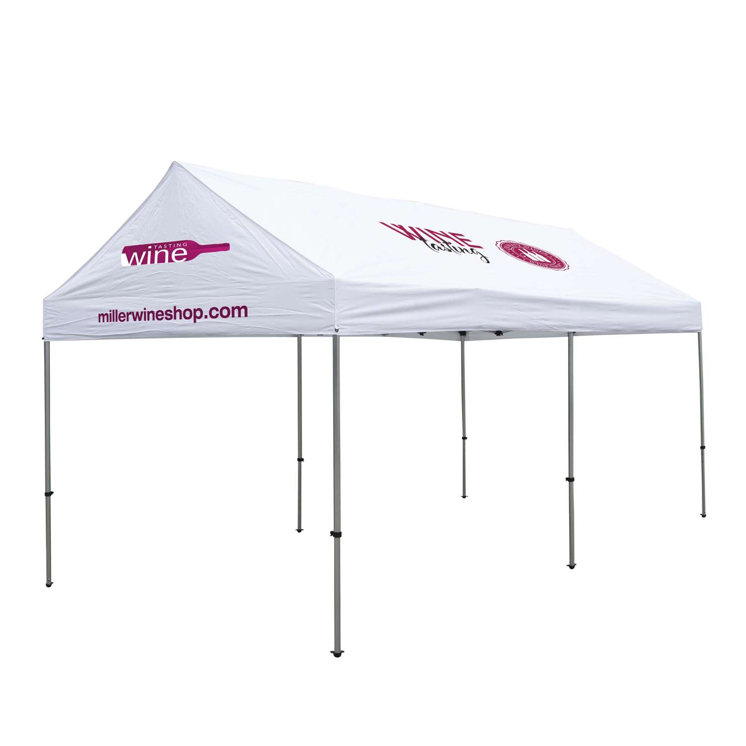 10' x 20' Premium Gable Tent Kit (Full-Color Imprint, 4 Locations)