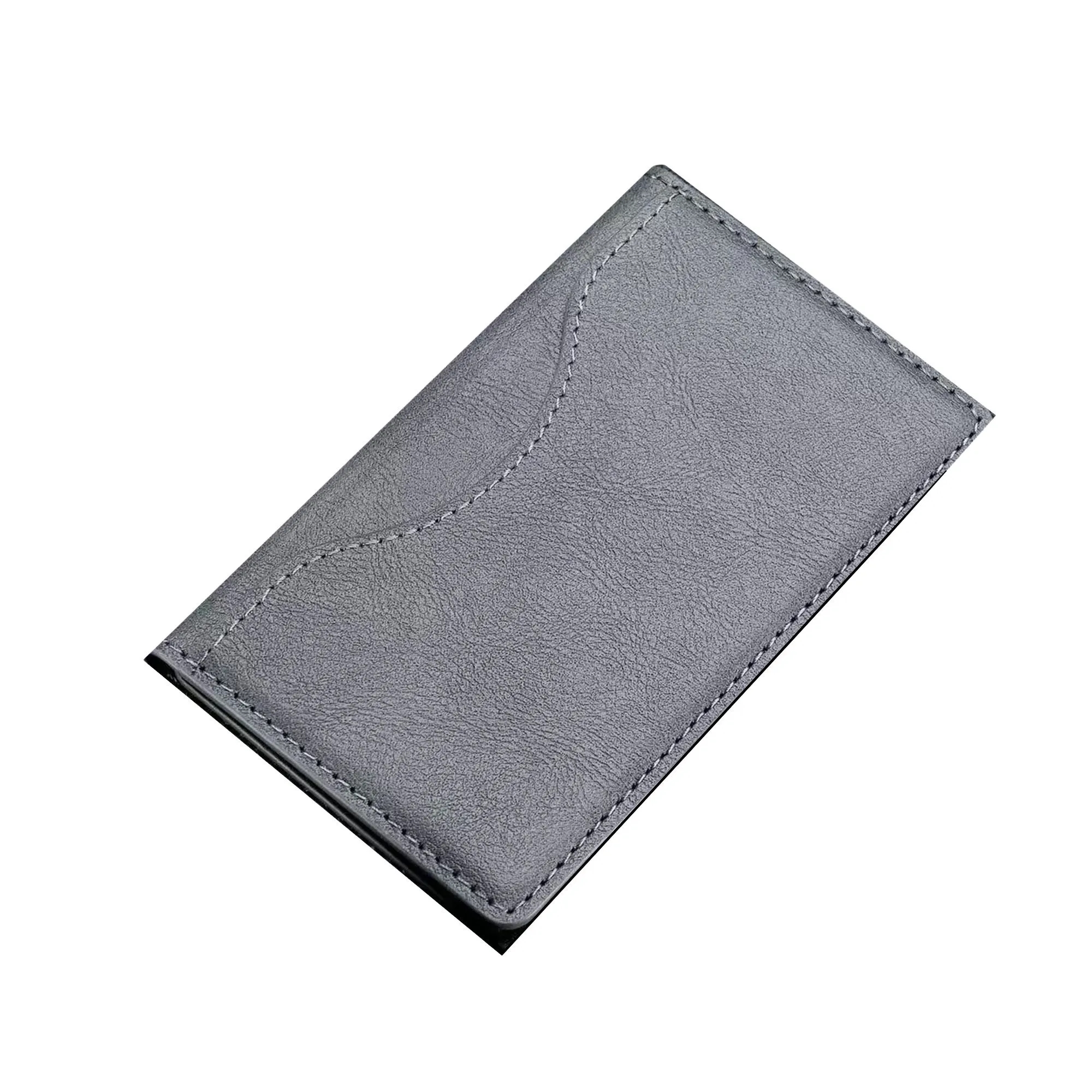 Triple Fold Magnetic Leather Card Holder 2