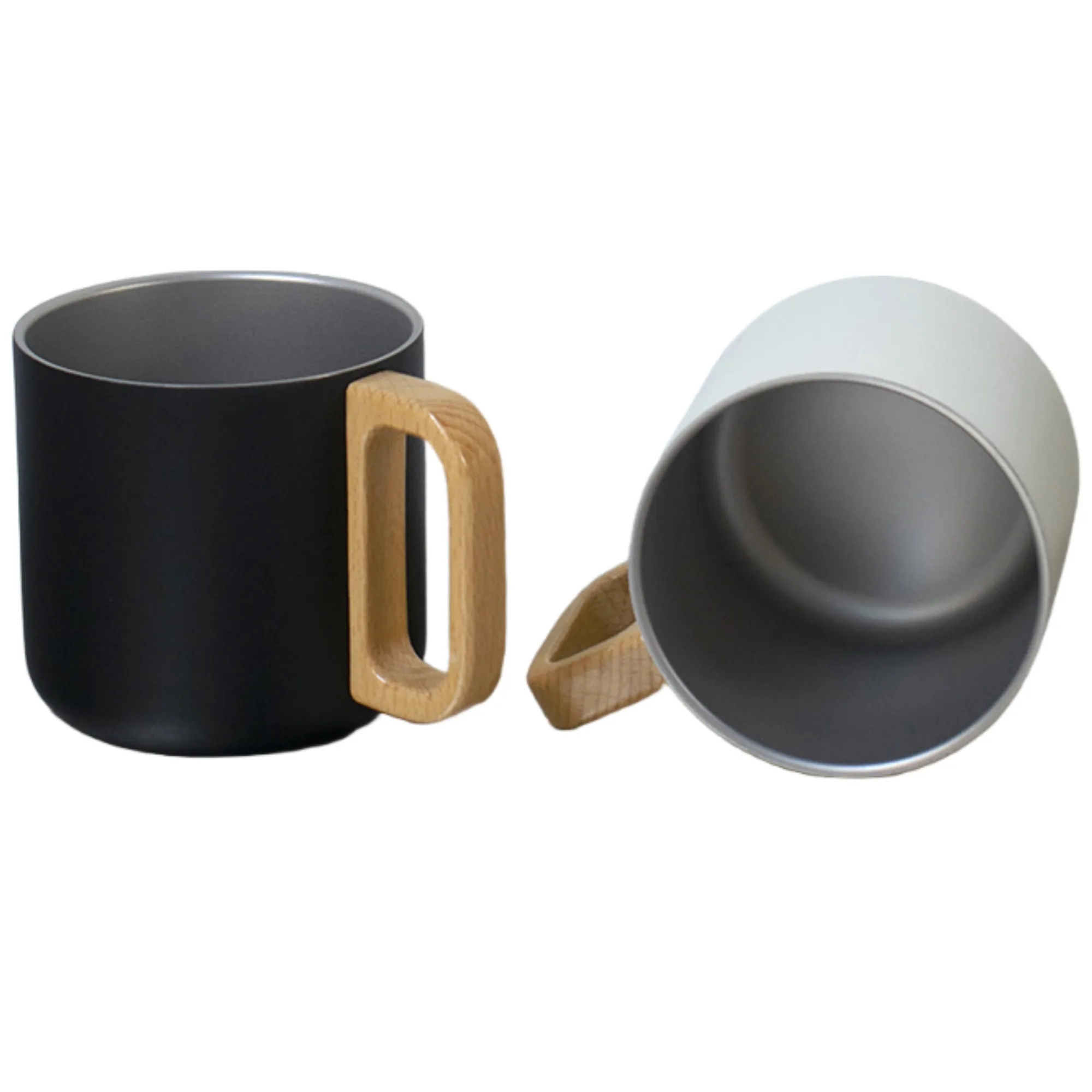 Stainless Mug Wood Handle Coffee Cup 3
