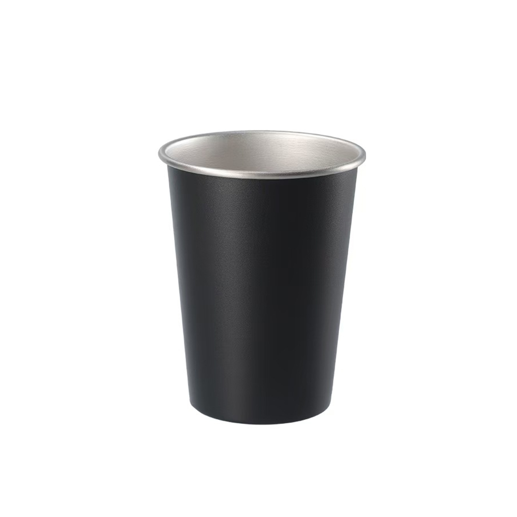 16oz Black Stainless Steel Pint Cup With Laser Imprint 3