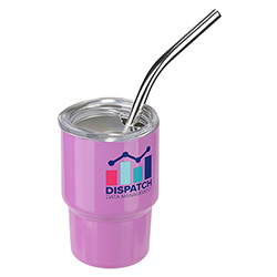 Mini Belmont 3 oz Double-Wall Stainless Steel Tumbler with Straw 44