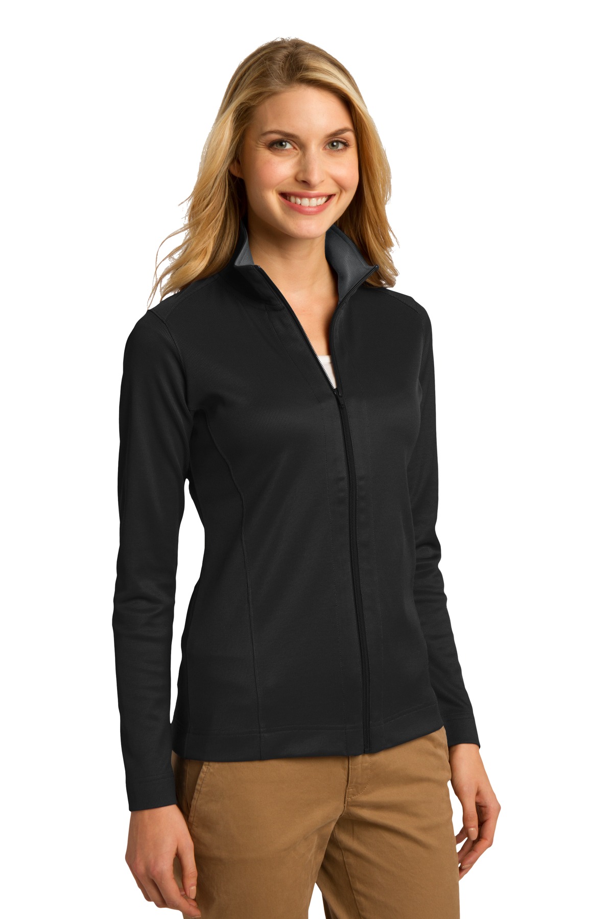 Women's Vertical Texture Full-Zip Jacket