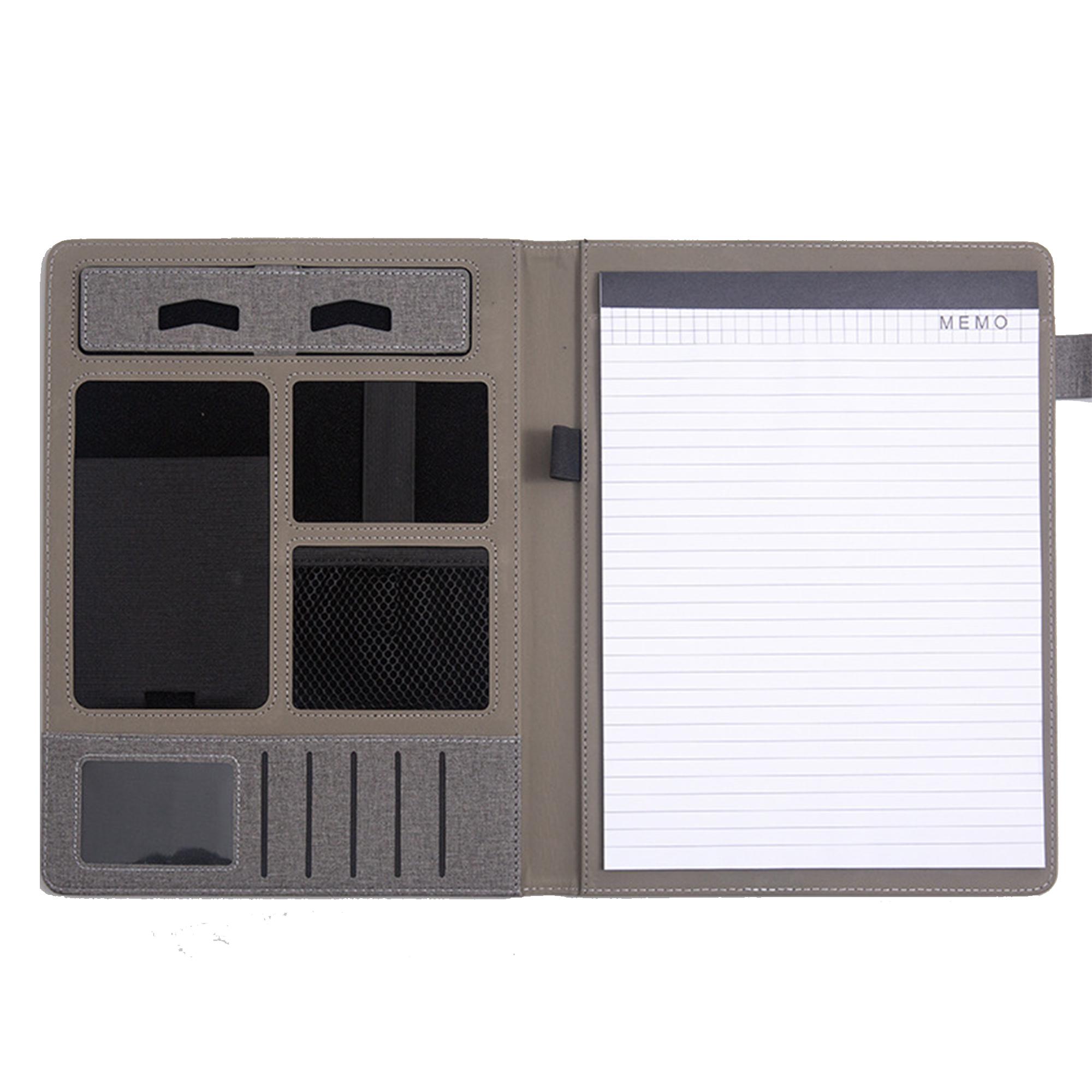 A4 PU Portfolio With Clipboard Phone Slot 5