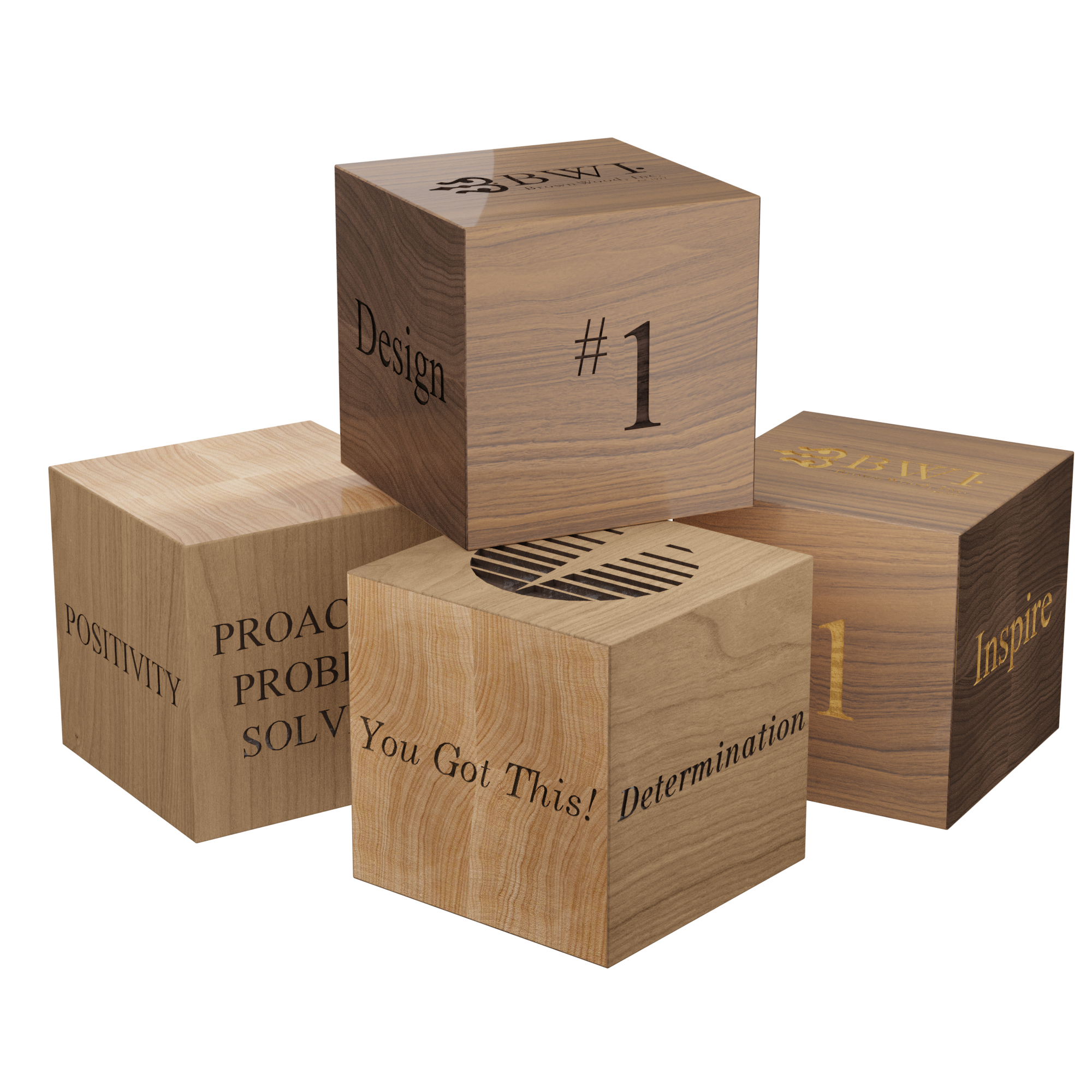 Hardwood WalnutCube 2