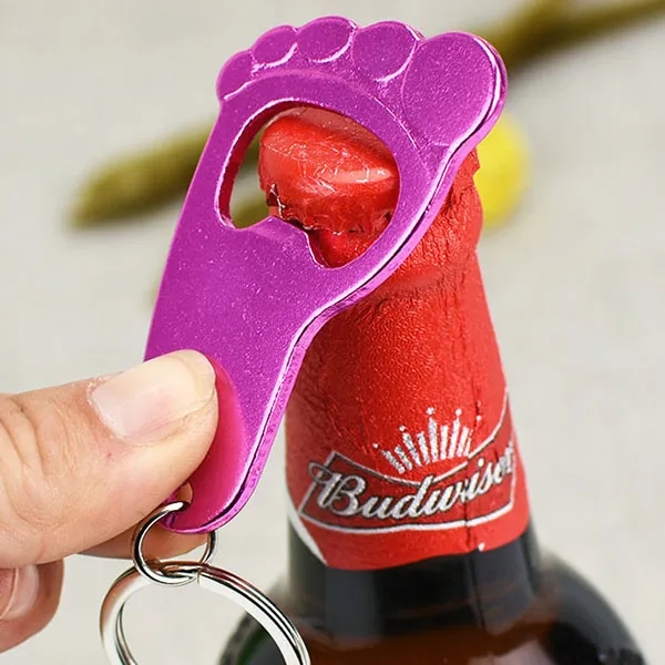 Metal Bottle Opener Keychain - Foot Shaped 5