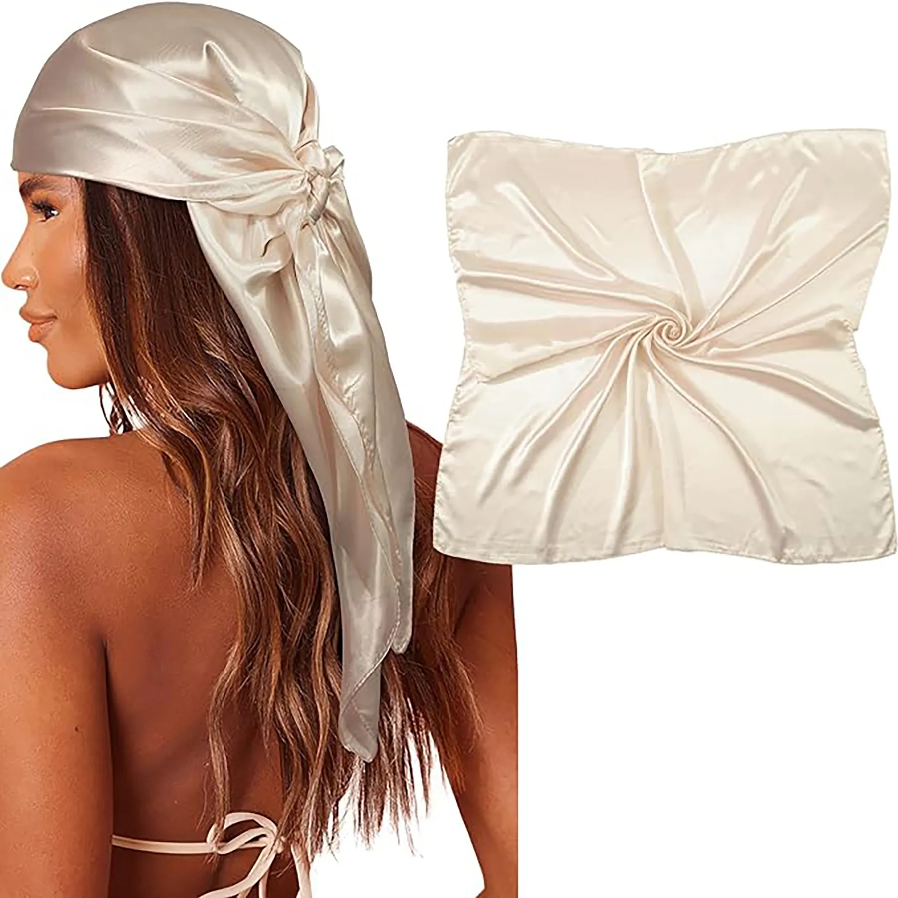 35" Large Square Silk Bandana 4