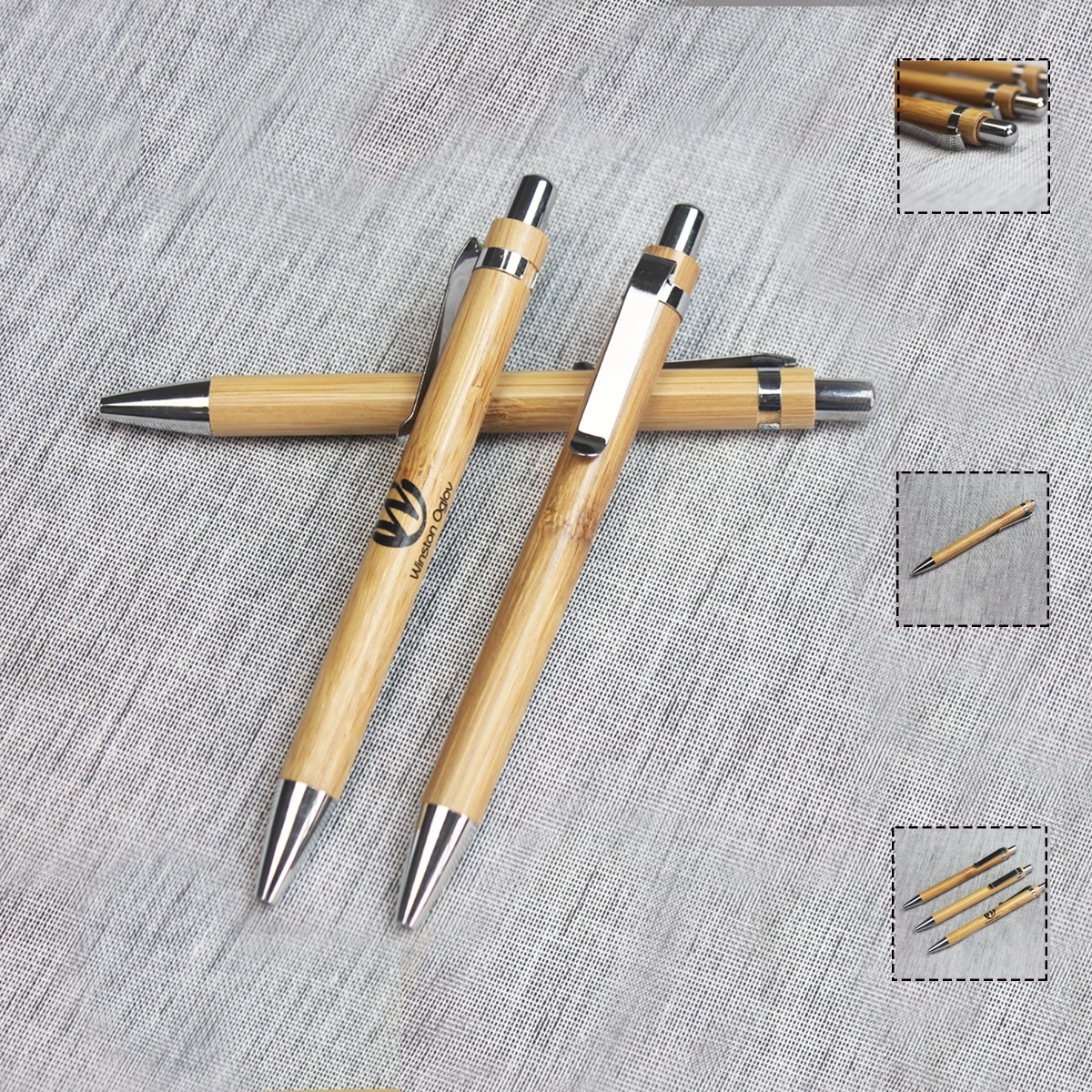 Bamboo Pen w/Clip 2
