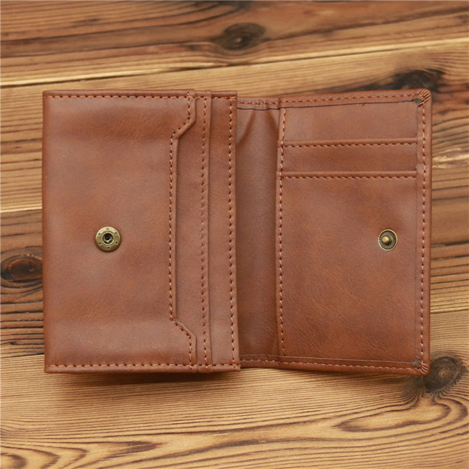 Small RFID Card Wallet Slim PU Leather Business 3