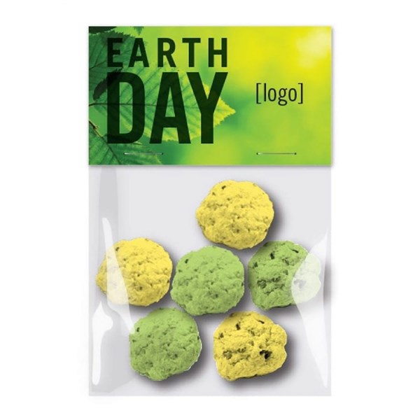 Earth Day Seed Paper Bomb, Cello 6 Pack 11