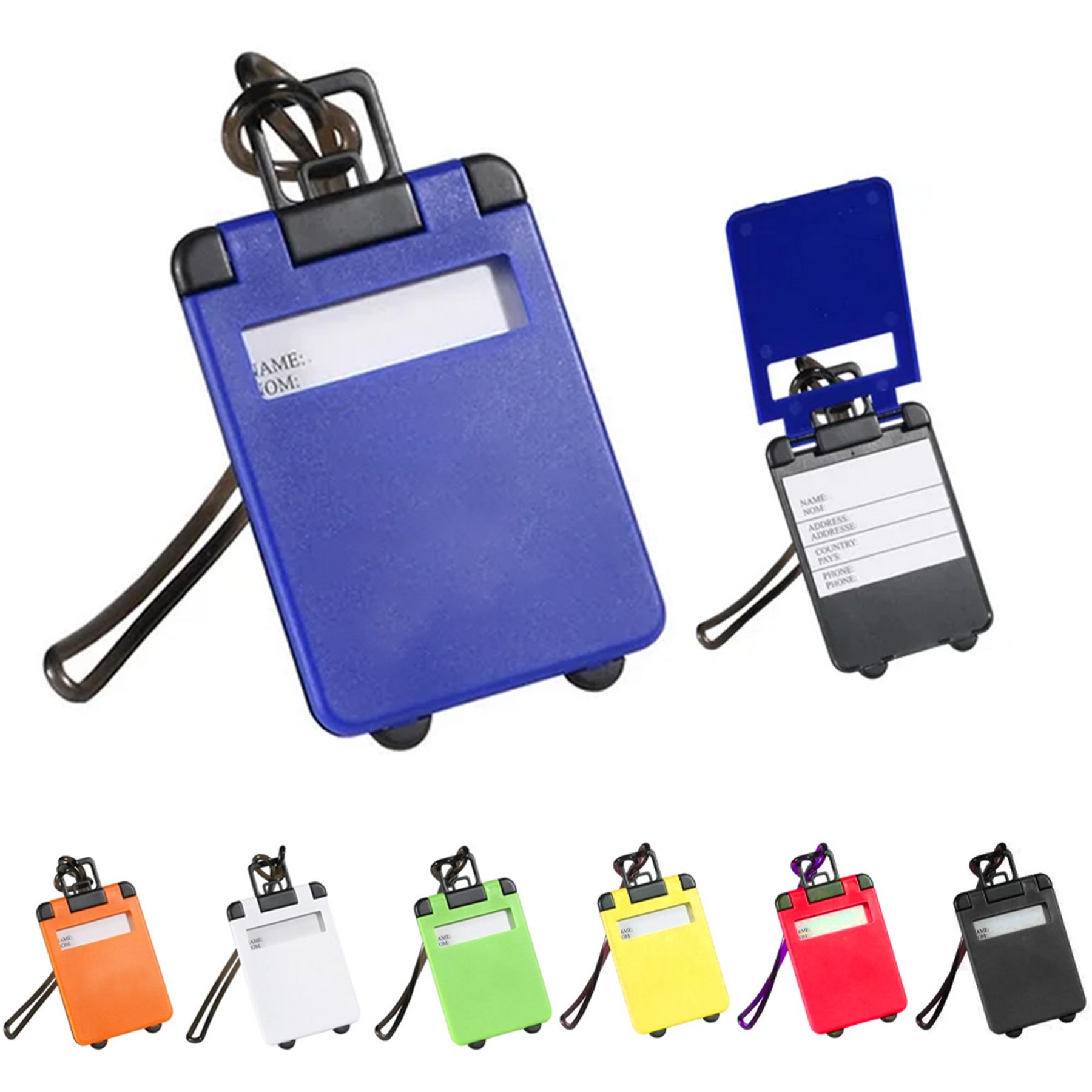 Printed Travel Rolling Suitcase Tote Luggage Tags 4