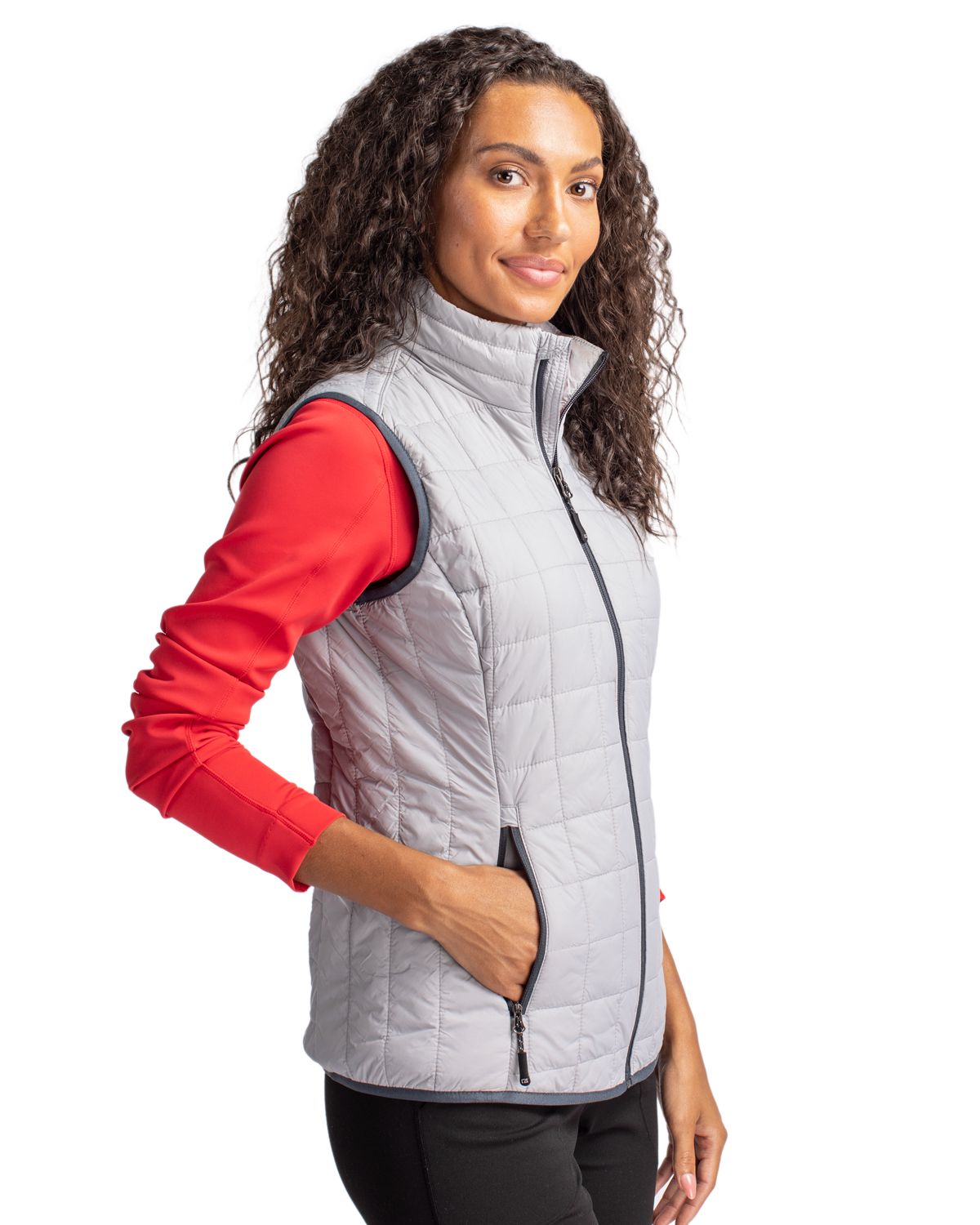 Cutter & Buck Rainier Recycled Insulated Puffer Womens Full Zip Vest 88
