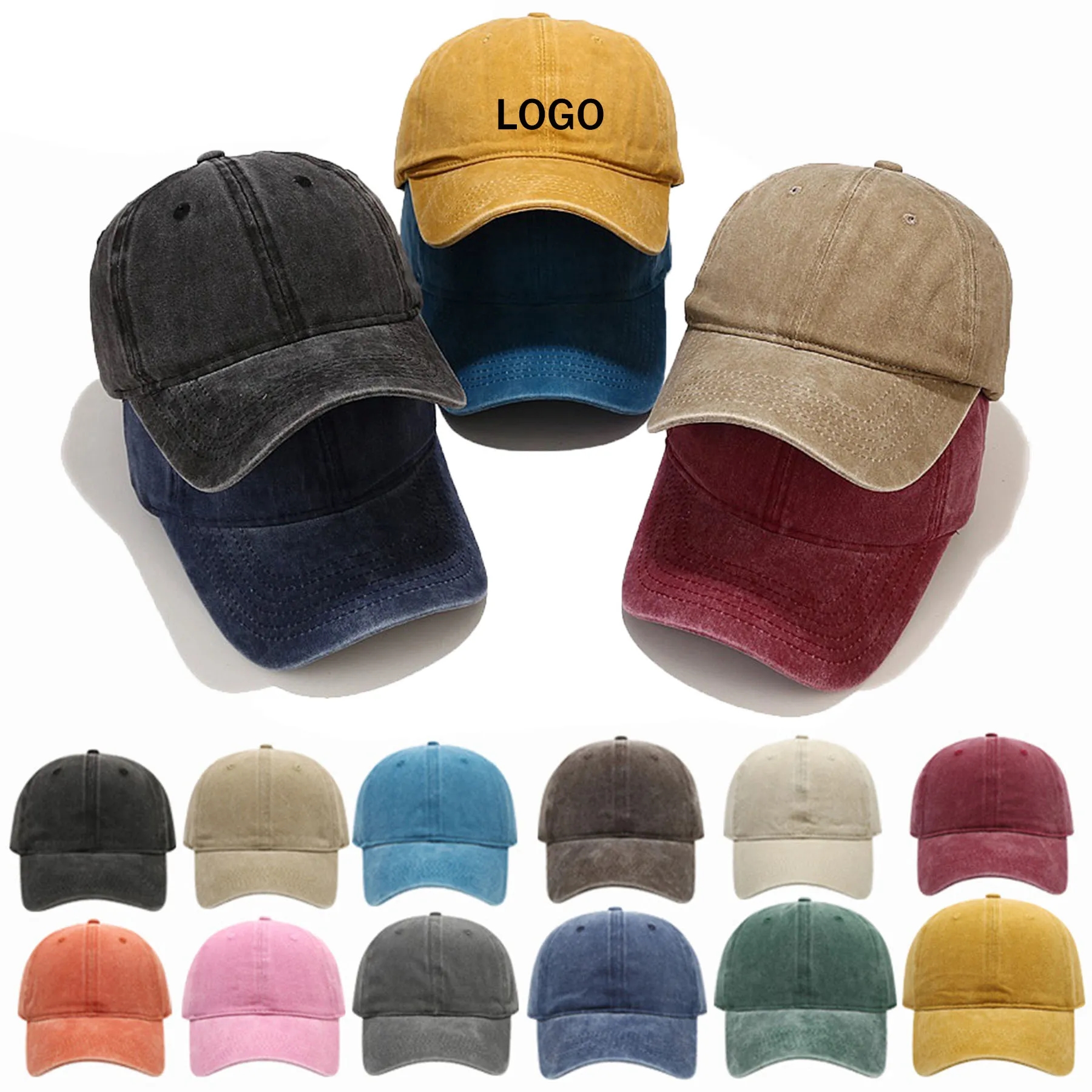 Vintage Washed Distressed Baseball Cap Style 11