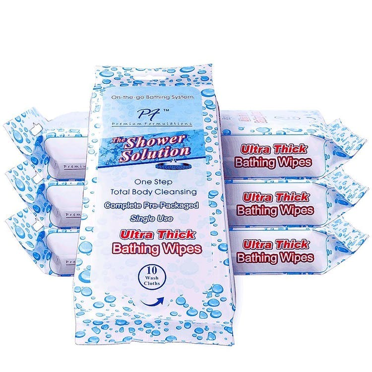 No Rinse Bathing Wipes - 10 wash cloths per pack 2