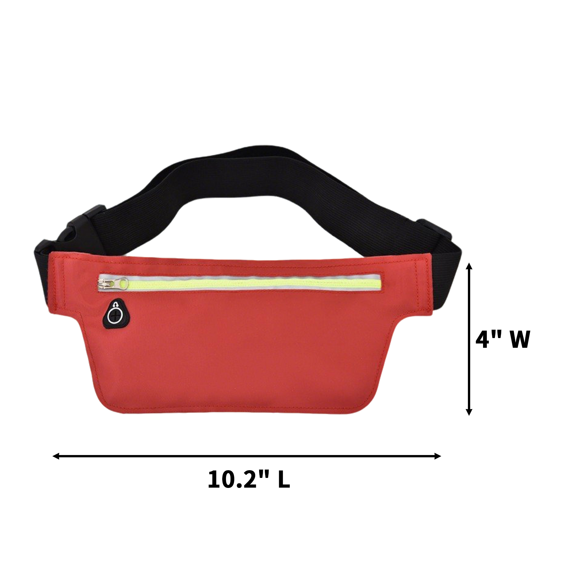 Water Resistant Waist Pack With Headphone Port 10.2" Length X 4" Height 3