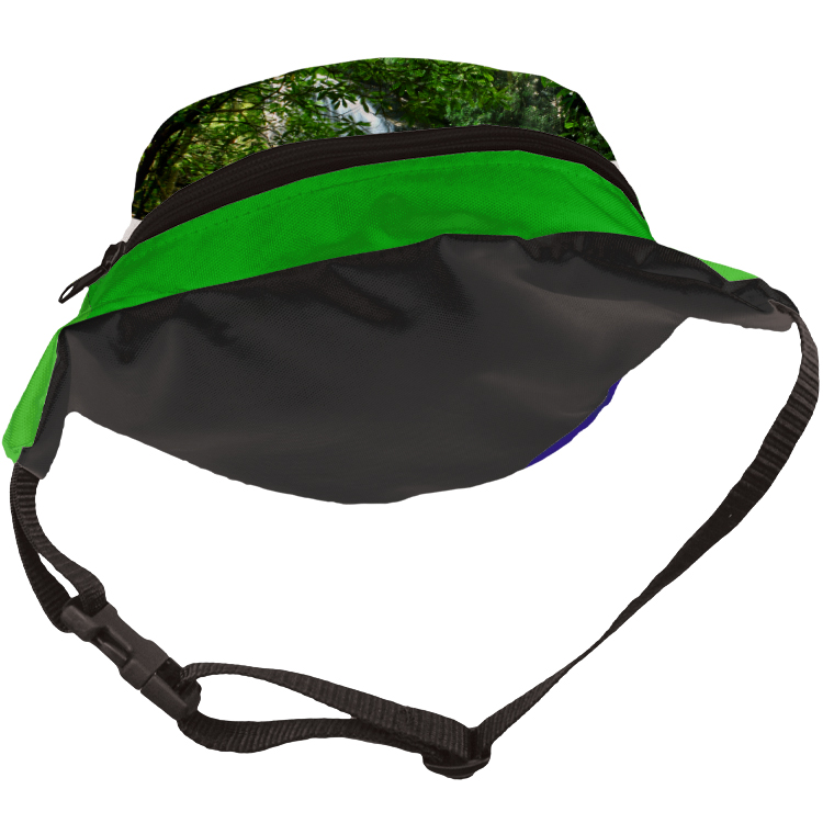 Fashion Full Color Black Panel Fanny Pack 2