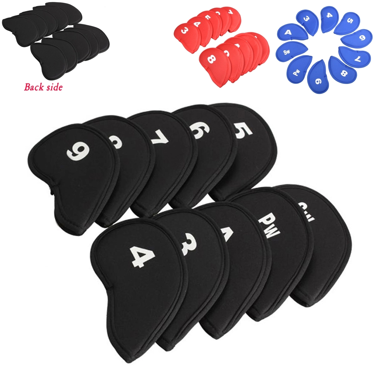 10 Pcs Golf Club Iron Head Covers 3