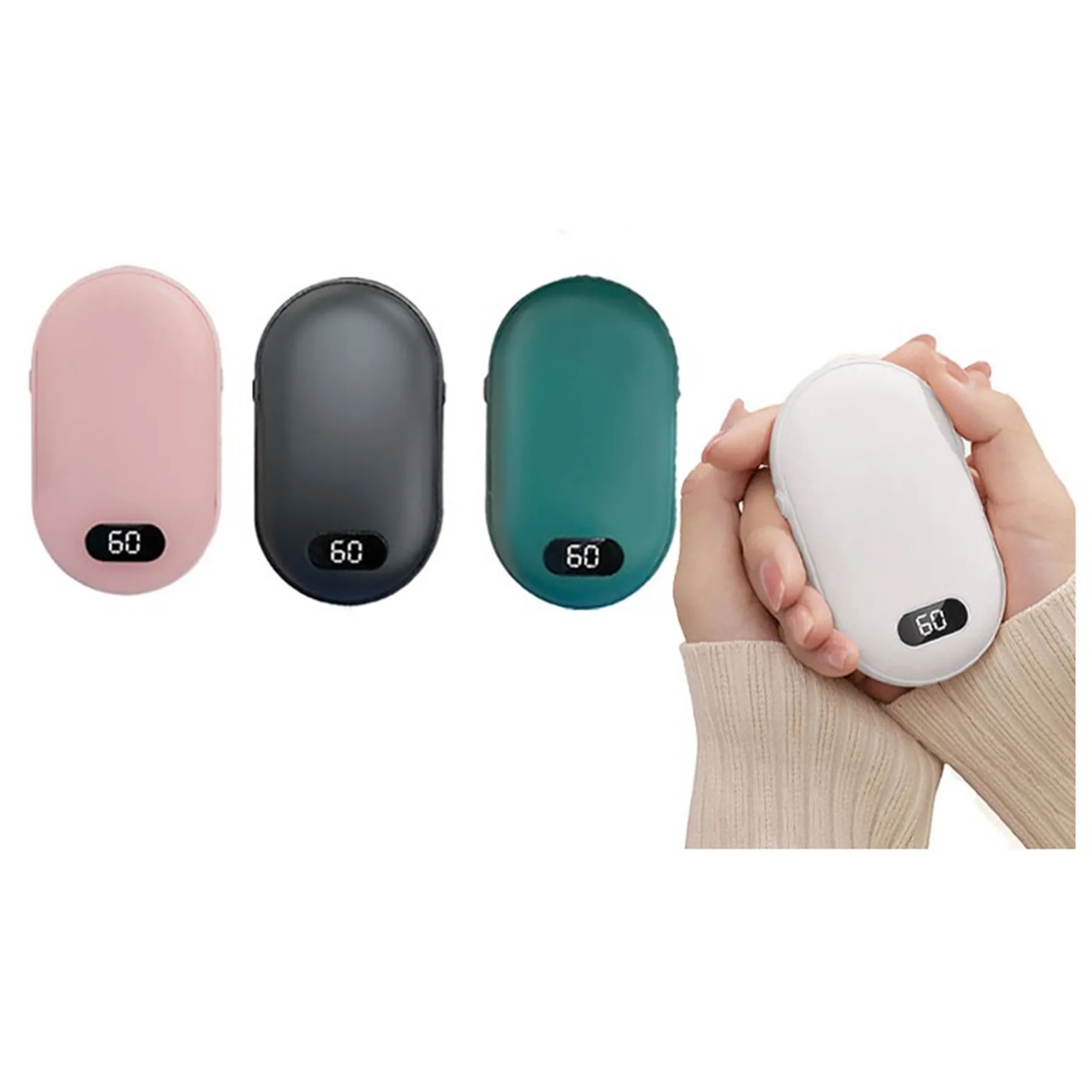 2600 mAh Digital Display Warm Hands Power Bank 6