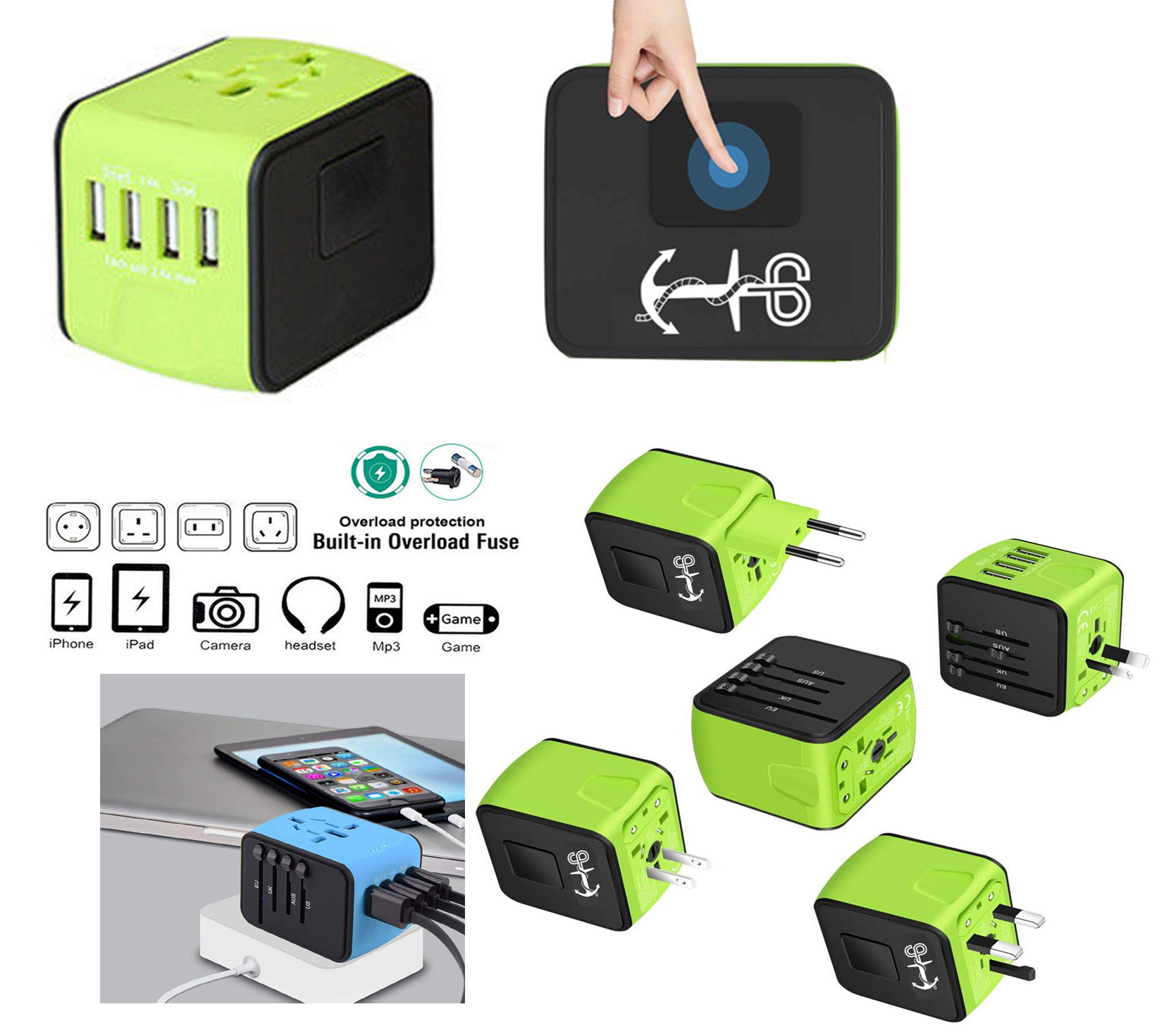 iBank ® Universal Travel Adapter, International Power Adapter 2