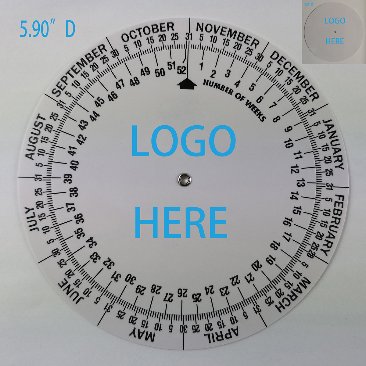 5.90"D Big Date Finder Wheel Calculator