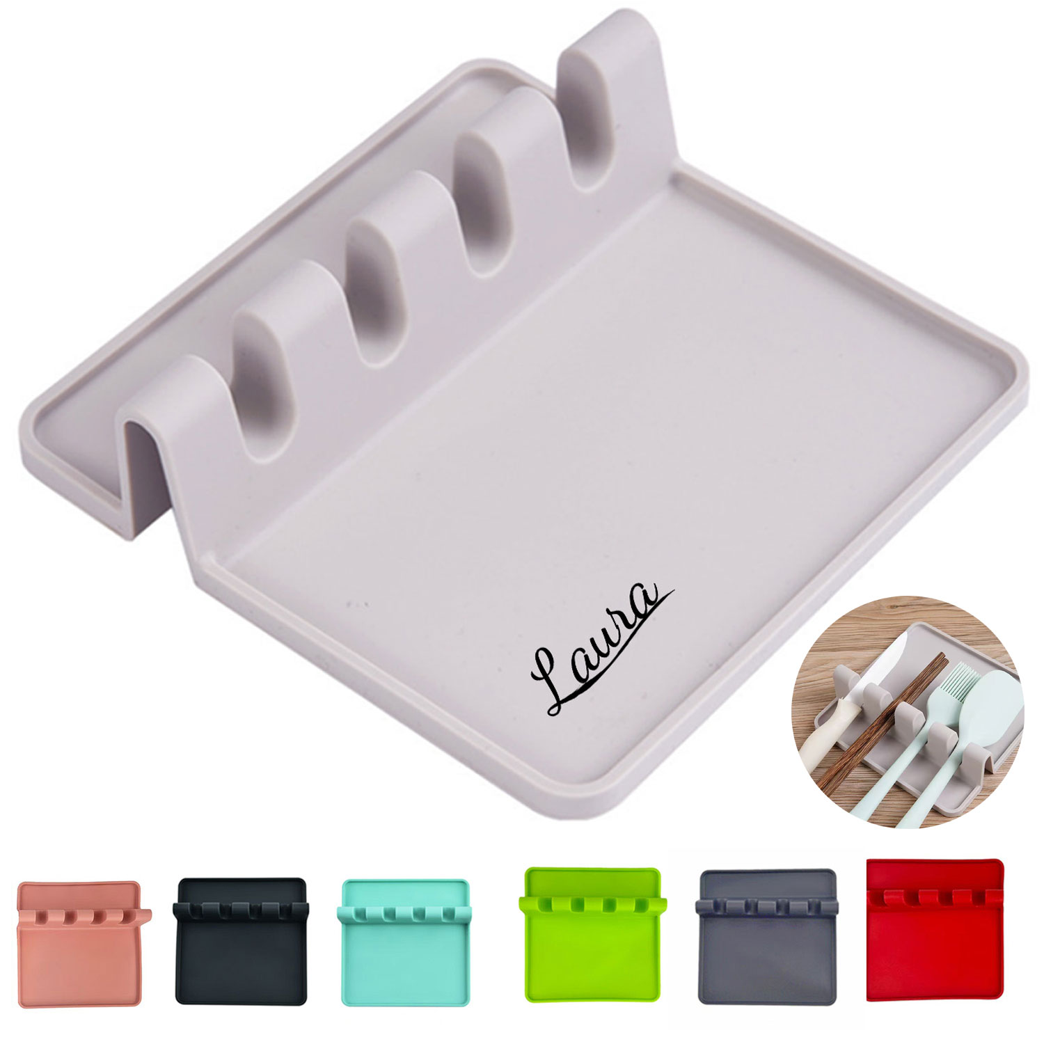 Silicone Kitchen Utensil Holder 9