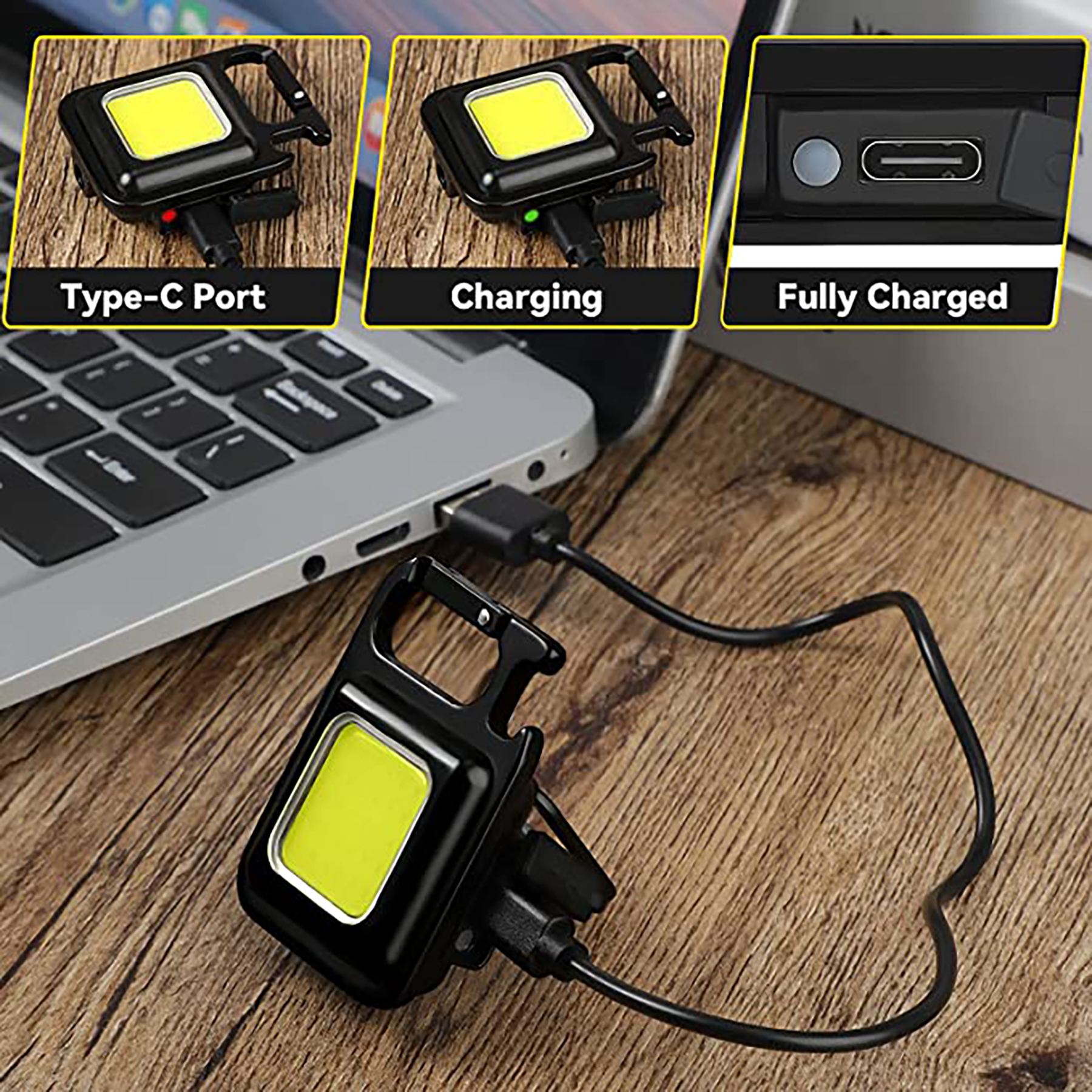 Pocket Led Flashlight with Folding Bracket Bottle Opener and Magnet Base for Running/Finishing 5
