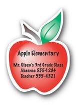 USA Made Premium UV Window Micro-Suction Cling Decal (3.675"x2.675") Apple