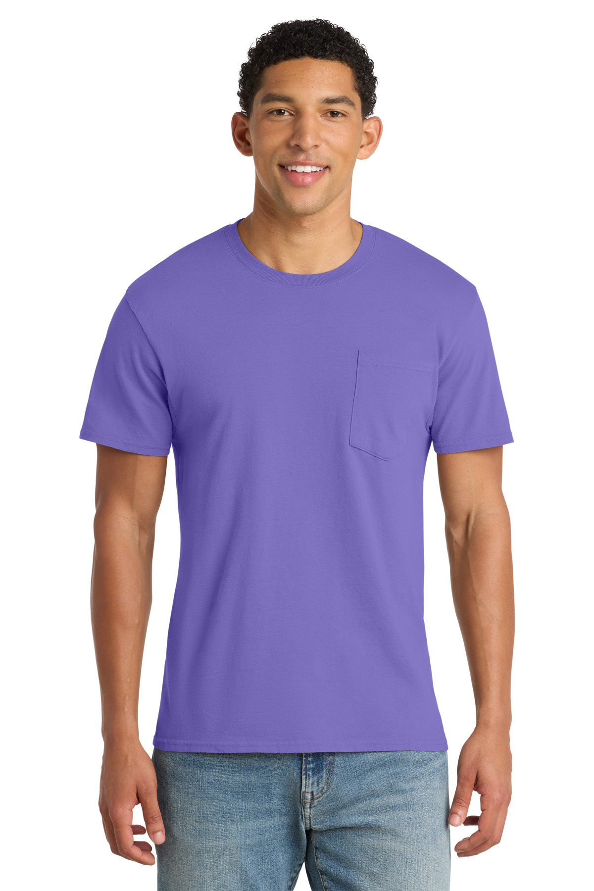 Port & Co Beach Wash Garment-Dyed Pocket Tee. PC099P 61