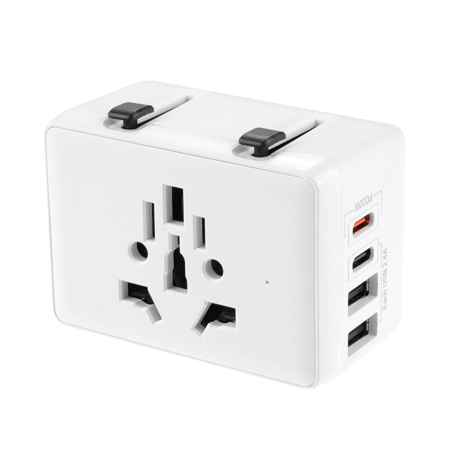 2 USB A 2 Type C PD20W Universal Travel Adapter 5
