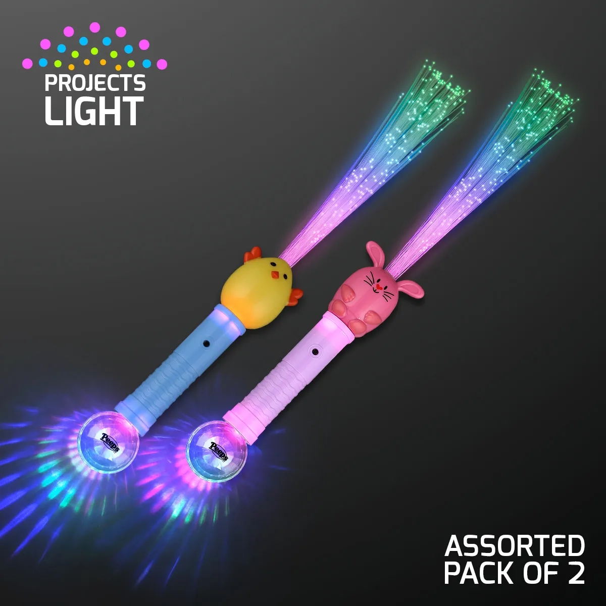 Light Up Easter Wands, Bunny and Chick Assorted Pack of 2 2