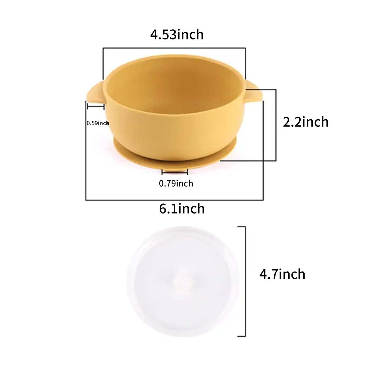 Silicone Baby Bowl Leakproof Lid Suction Base 15