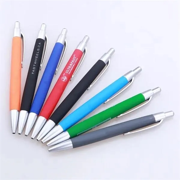 Rubber Coated Click Ballpoint Pen 3