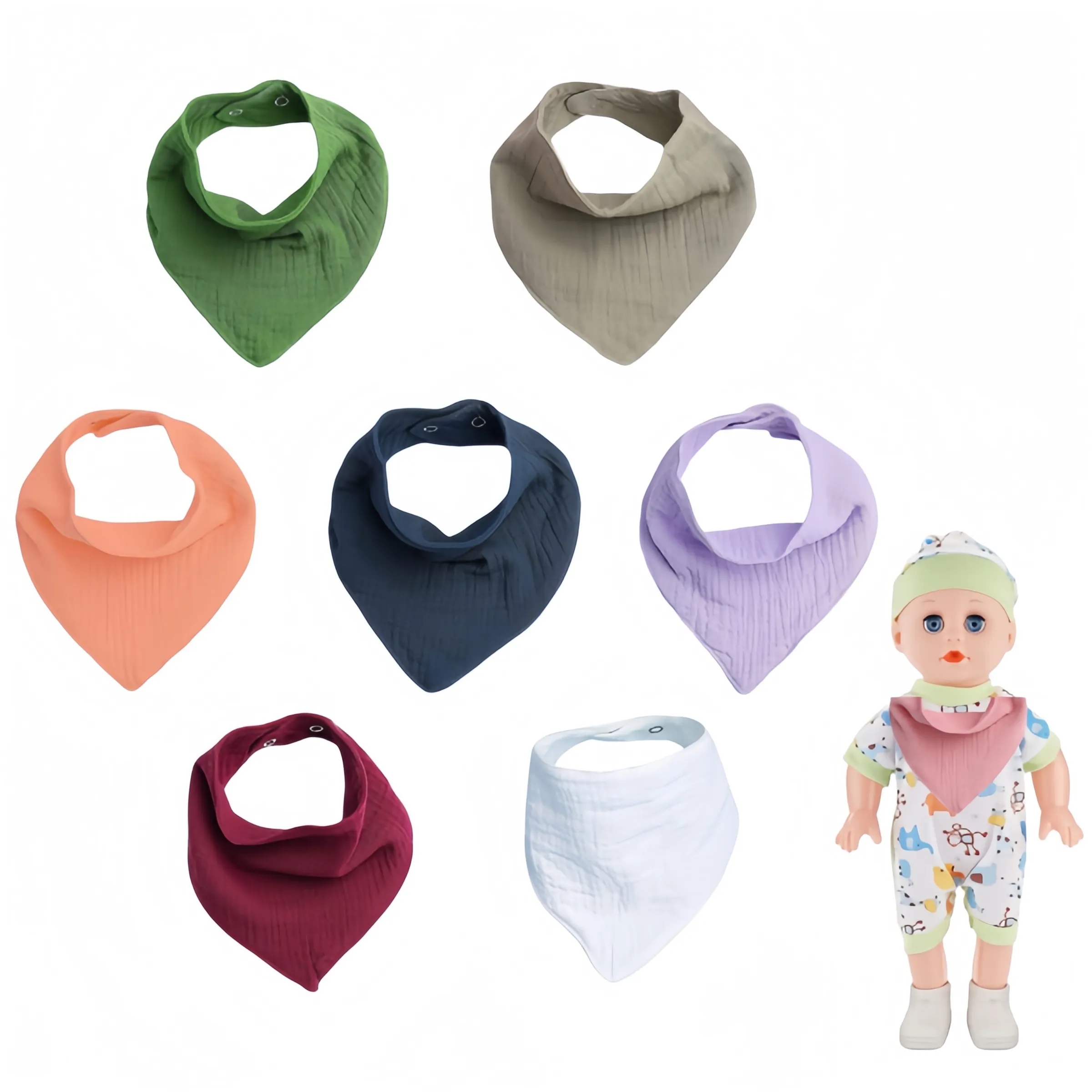 Baby Triangular Bandana Drool Bibs 2