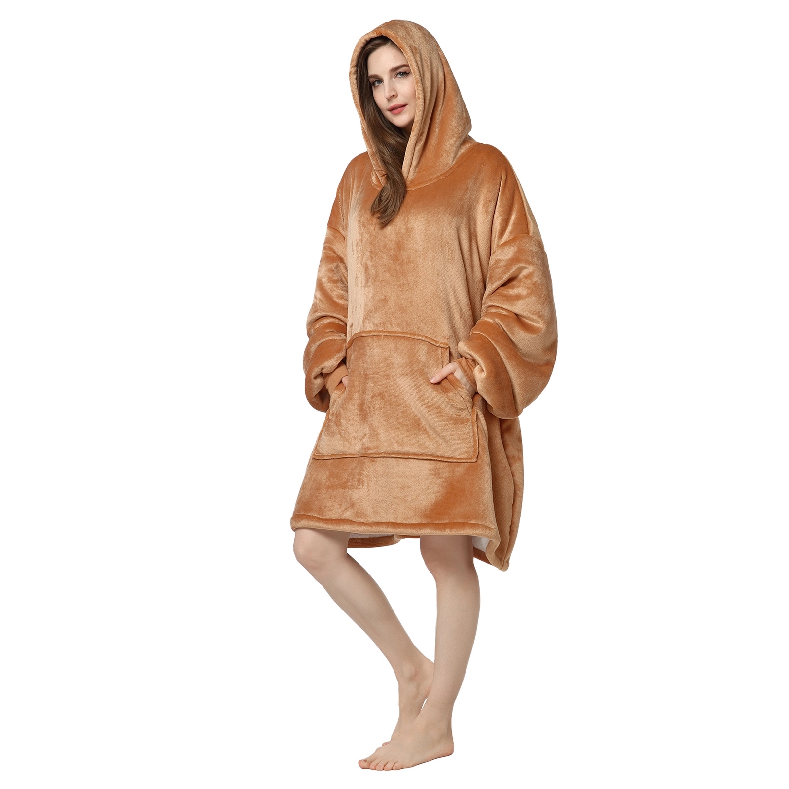 Wearable Blanket Sweatshirt With Big Pocket 9