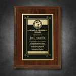 Econo Cherry Plaque with Lasered Plate 10