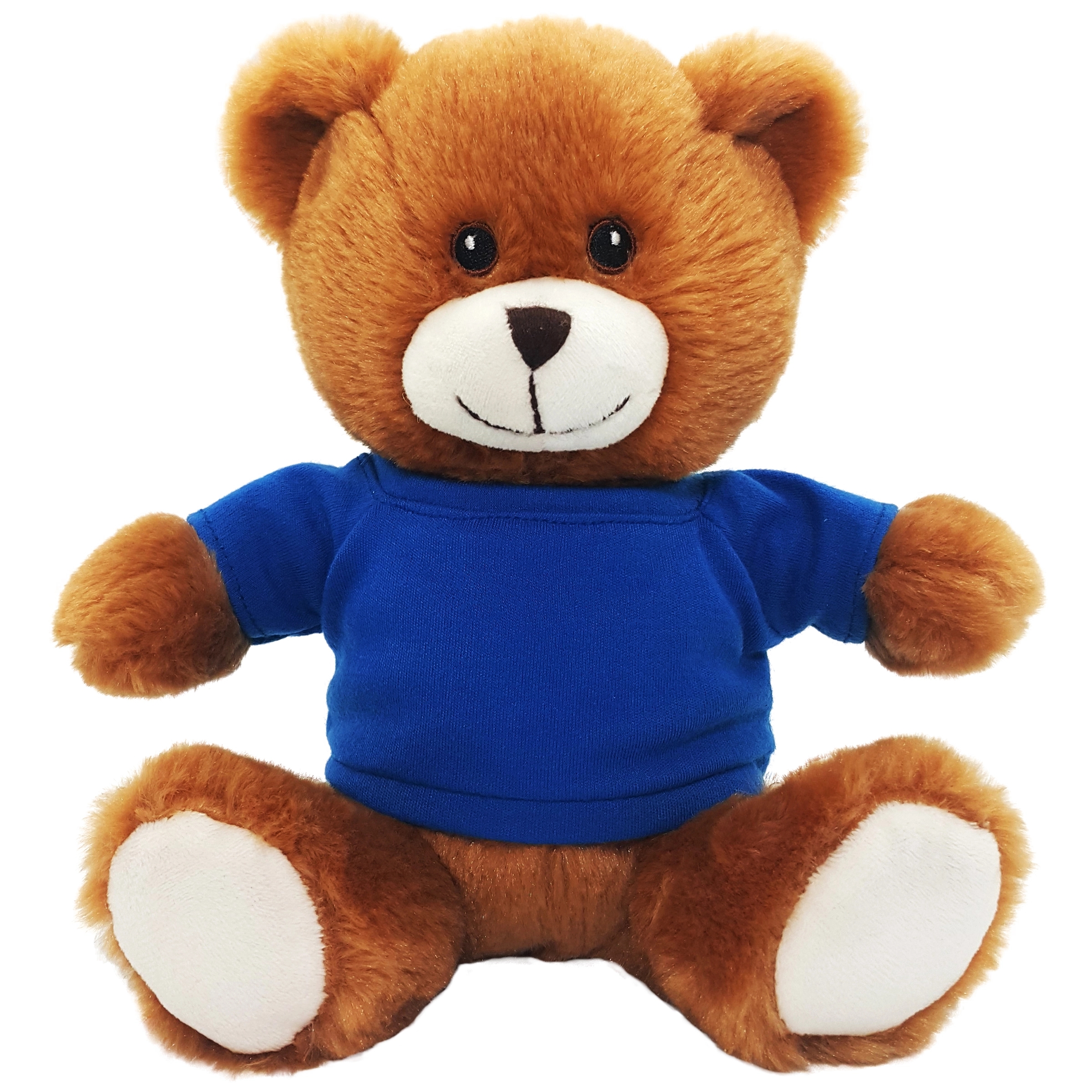 8" Embroidered Eyes Honey Brown Bear 18