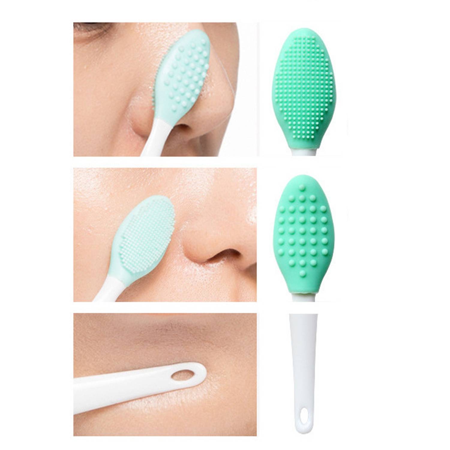 Rubber Double-sided Facial Cleaning Nose Lips Brush 5