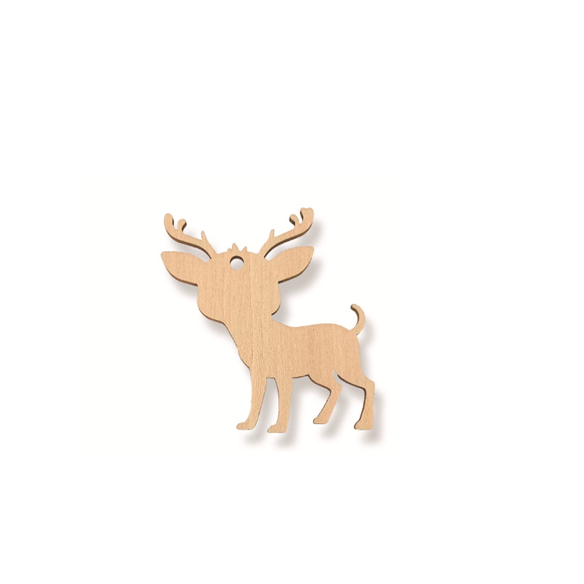 Natural Wood Christmas Tree Pendant 16