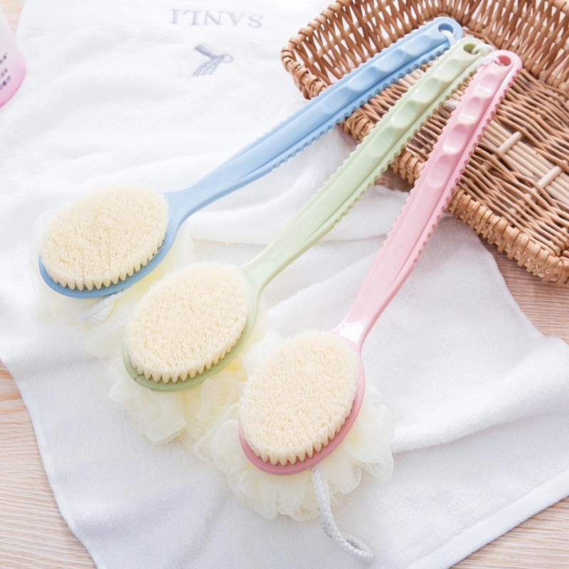 Loofah And Bristles Shower Sponge Brush 5